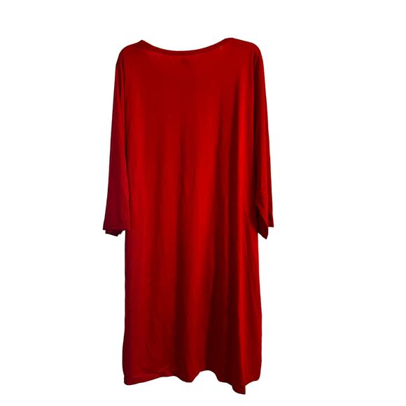 NWT PinUp Fashion Red Tie Front Dress Polyester/Spandex Size 24 - Picture 2 of 6